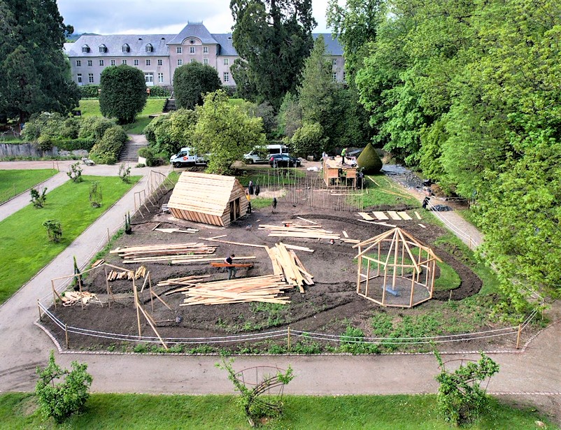 Wesserling   vue aerienne du chantier